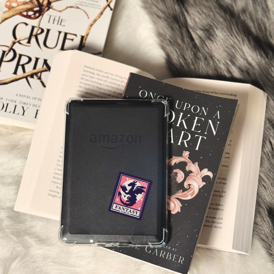 Fantasy Girlie Dragon Stamp Vinyl Bookish Sticker