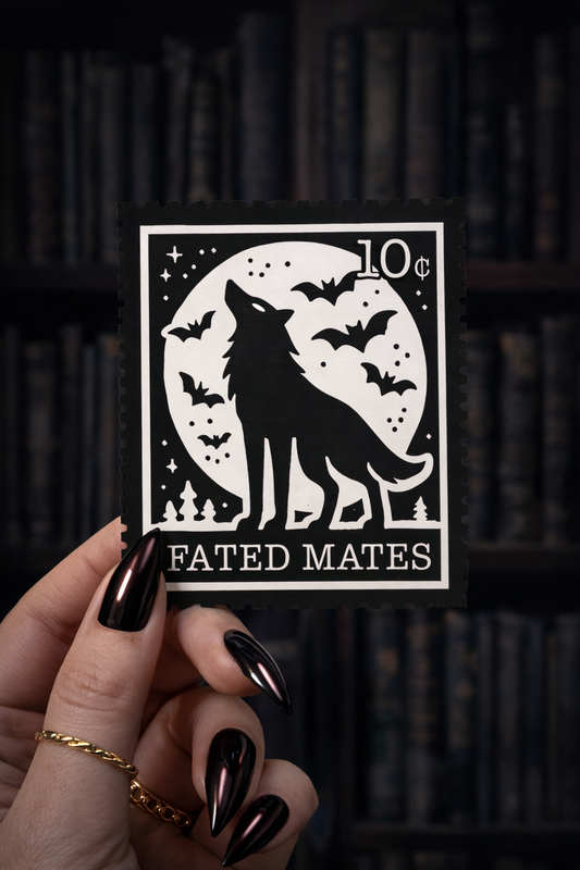 Fated Mates Wolf Stamp Vinyl Bookish Sticker