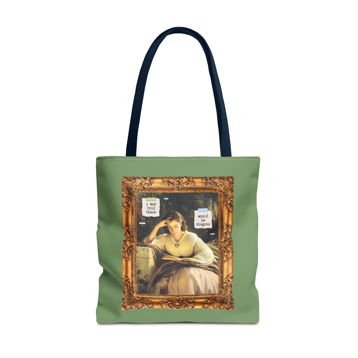 Funny Romantasy Reader Tote Bag for Bookworm Who Loves Dragons